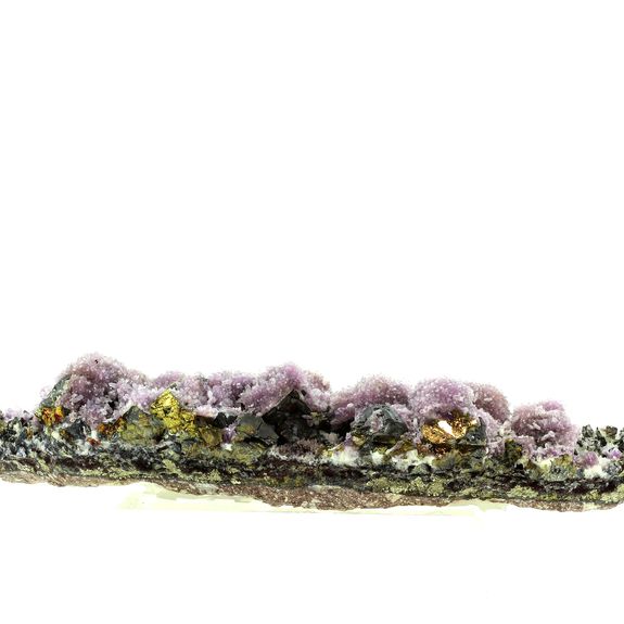 Quartz Amethyste, Chalcopyrite, Sphalerite. 4497.0 ct.