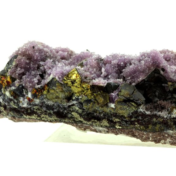 Quartz Amethyste, Chalcopyrite, Sphalerite. 4497.0 ct.