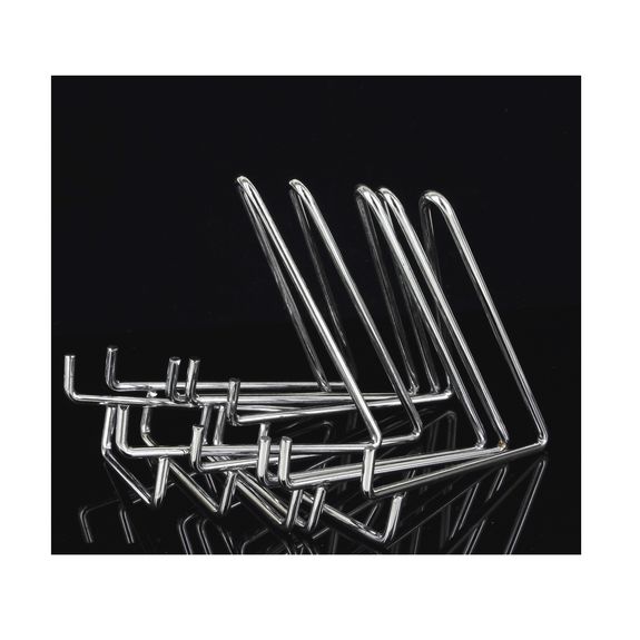 Metal display stand for minerals.