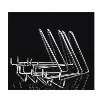 Metal display stand for minerals.