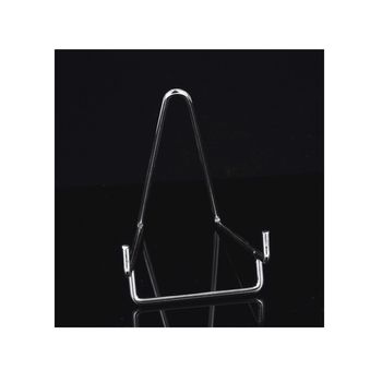 Metal display stand for minerals.