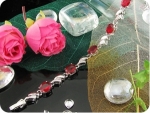 8x8mm Red Rubies Bracelet