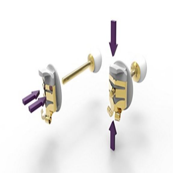 Fermoir sécurisé Boucles d'oreille hypoallergénique LOX, Aloxia.