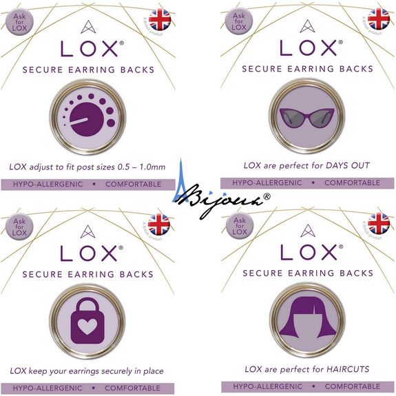 Fermoir sécurisé Boucles d'oreille hypoallergénique LOX, Aloxia.