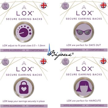 Fermoir sécurisé Boucles d'oreille hypoallergénique LOX, Aloxia.