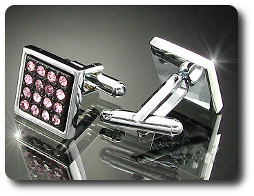 32x3 mm Pink Sapphire Cufflink