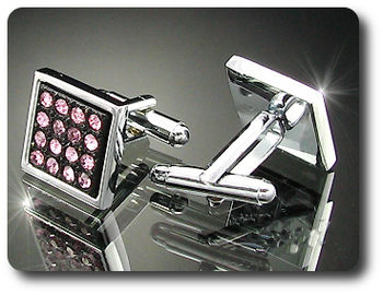 32x3 mm Pink Sapphire Cufflink