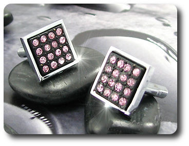 32x3 mm Pink Sapphire Cufflink