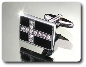 22x2 mm Created Diamond Cufflink