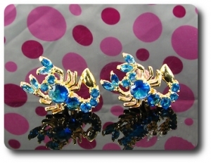 11x2-8 mm Blue Sapphire Scorpion Cufflink
