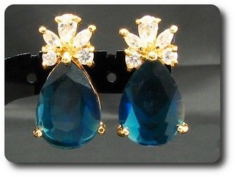 Blue Sapphire Necklace + Earrings