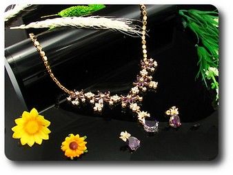 Amethyst Necklace + EARRINGS