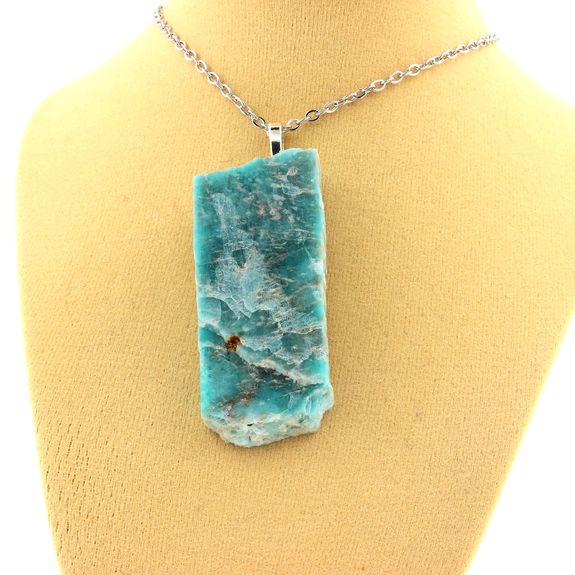 Collier Amazonite. 85.35 ct.