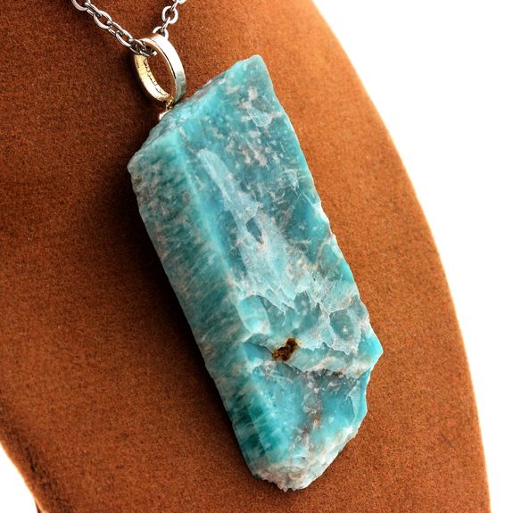 Collier Amazonite. 85.35 ct.