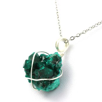 Collier Dioptase brut.