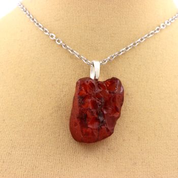 Raw Carnelian Necklace. 31.25 ct.