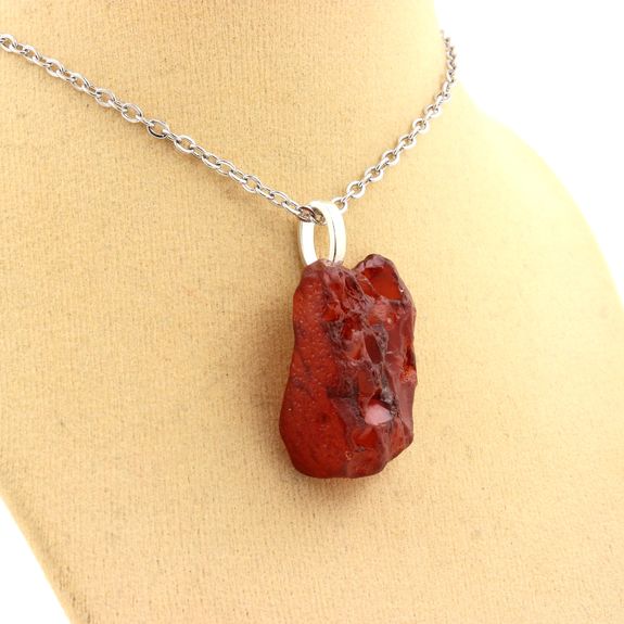 Raw Carnelian Necklace. 31.25 ct.