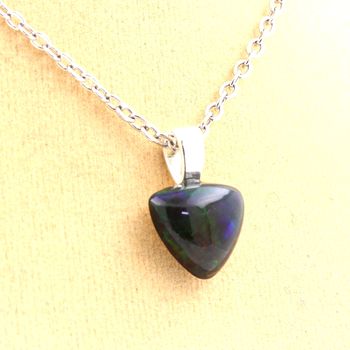 Black Opal Necklace. 5.79 ct.