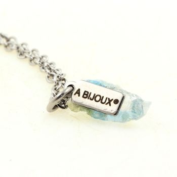 Raw Euclase Necklace. 4.40 ct.