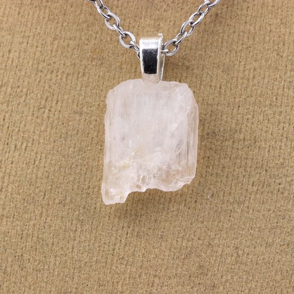 Raw Kunzite Necklace. 13.95 ct.