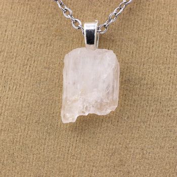 Raw Kunzite Necklace. 13.95 ct.