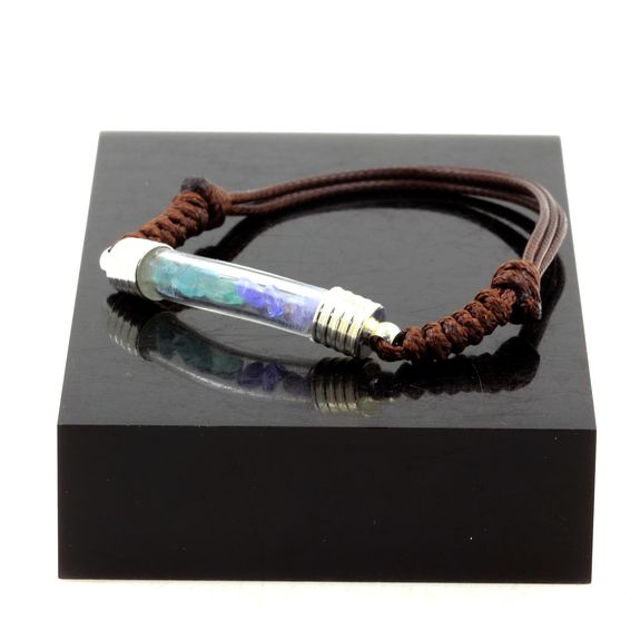 Bracelet Tanzanite + Apatite Paraiba brut.