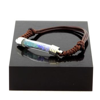 Bracelet Tanzanite + Apatite Paraiba brut.