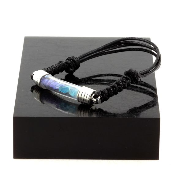 Bracelet Tanzanite + Apatite Paraiba brut.