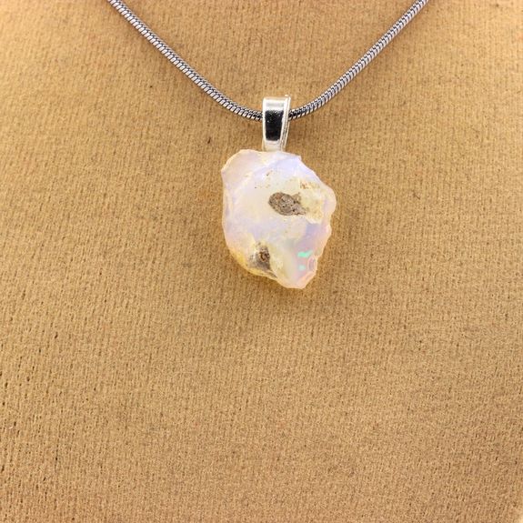 Raw Opal Necklace. 9.41 ct.