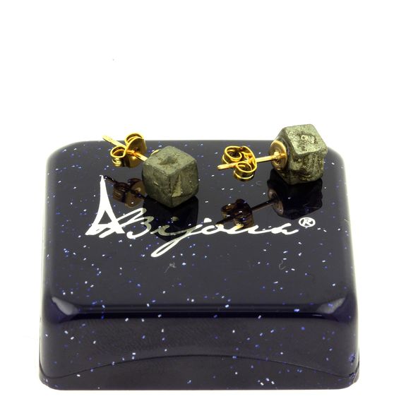 Raw Pyrite earrings. 11.93 ct.