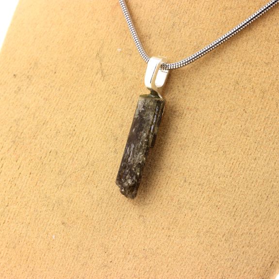 Raw Epidote Necklace. 6.92 ct.
