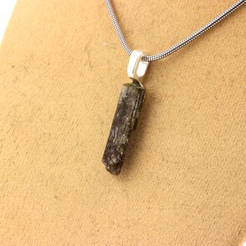 Raw Epidote Necklace. 6.92 ct.