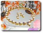 Pearl & Purple Amethyst Necklace + Earrings