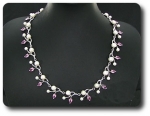 Pearl & Pink Sapphire Necklace + Earrings