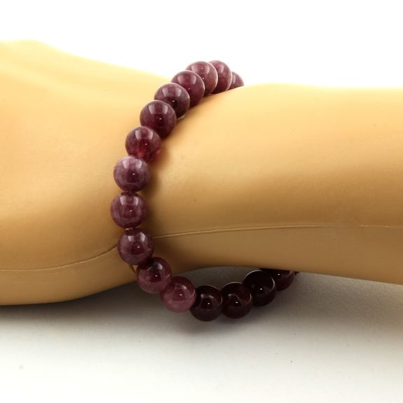 Lepidolite Bracelet 8 mm Beads.