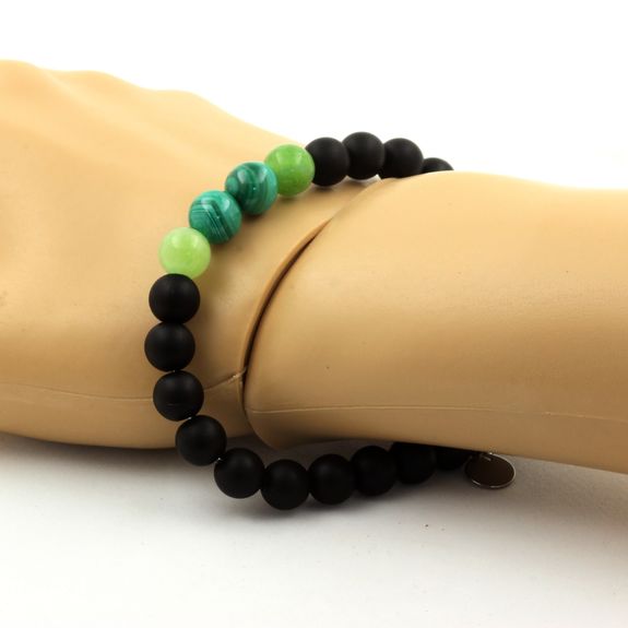 Bracelet Malachite Pierre Naturelle 8mm Grade AA Bracelet Malachite Pierre Naturelle 8mm Grade AA