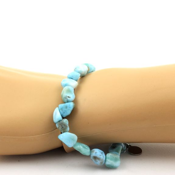 Larimar from Dominican Republic Bracelet. Customizable size.