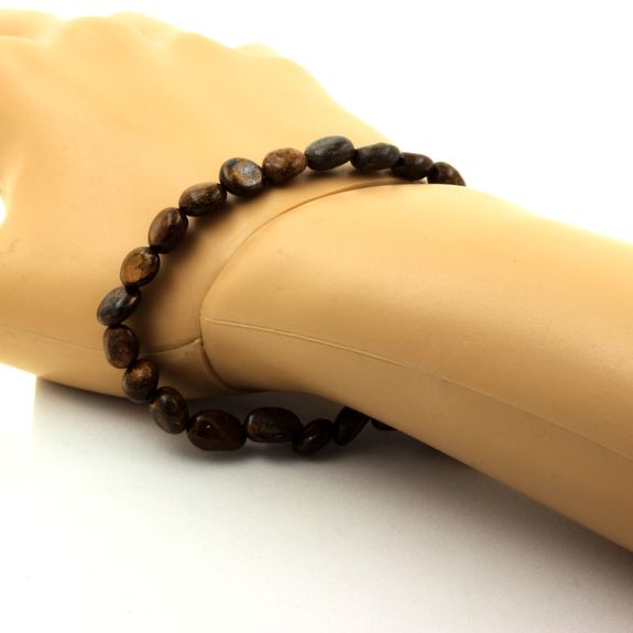 Bronzite from Brazil Bracelet. Customizable size.