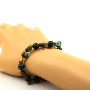 Bracelet Turquoise Africaine d'Afrique + Perles Turquoise Africaine 8 mm.