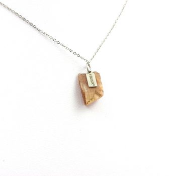 Raw Oregon Sunstone necklace. 9.60 ct.