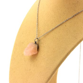 Collier Morganite brut. 14.31 ct.