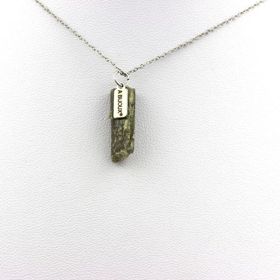 Raw Epidote Necklace. 8.38 ct.