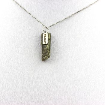 Raw Epidote Necklace. 8.38 ct.