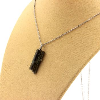 Raw Epidote Necklace. 8.38 ct.