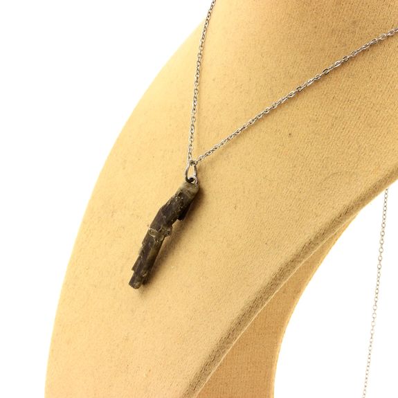 Raw Epidote Necklace. 7.62 ct.