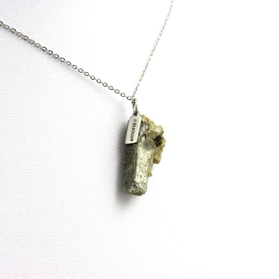 Raw Epidote Necklace. 16.09 ct.