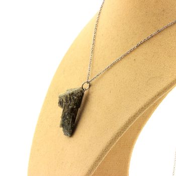 Raw Epidote Necklace. 16.09 ct.