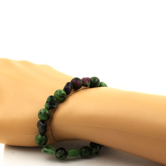 Bracelet Epidote de Myanmar (Birmanie) + Perles Epidote d'Australie 8 mm.