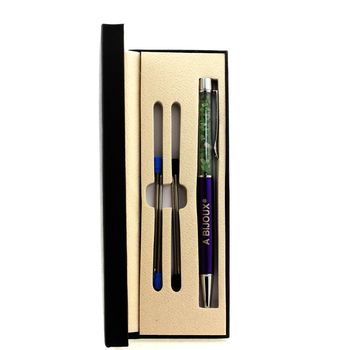 Stylo minéraux Grenat Tsavorite brut Tanzanie.