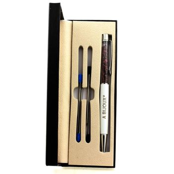 Raw Ruby mineral pen Madagascar.